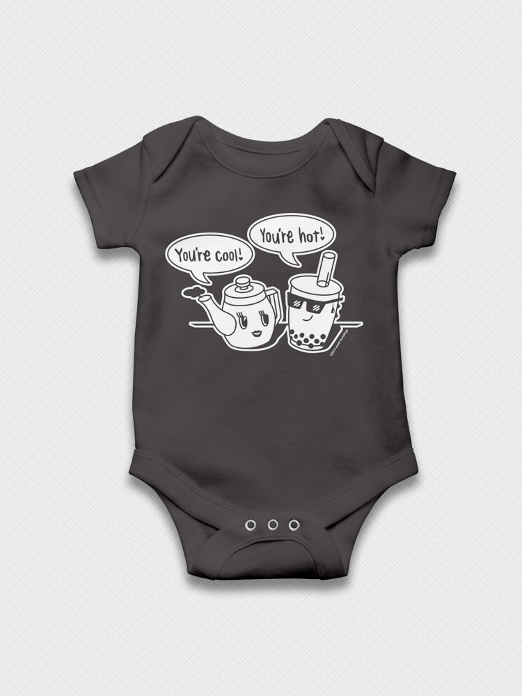 Hot Cool Boba Tea 3 ONESIE HOTCOOL